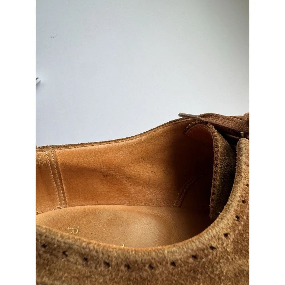 Polo Ralph Lauren Men's Brenton Suede Wingtip Tobacco Brown Dress Casual Shoe 9D - Picture 13 of 13